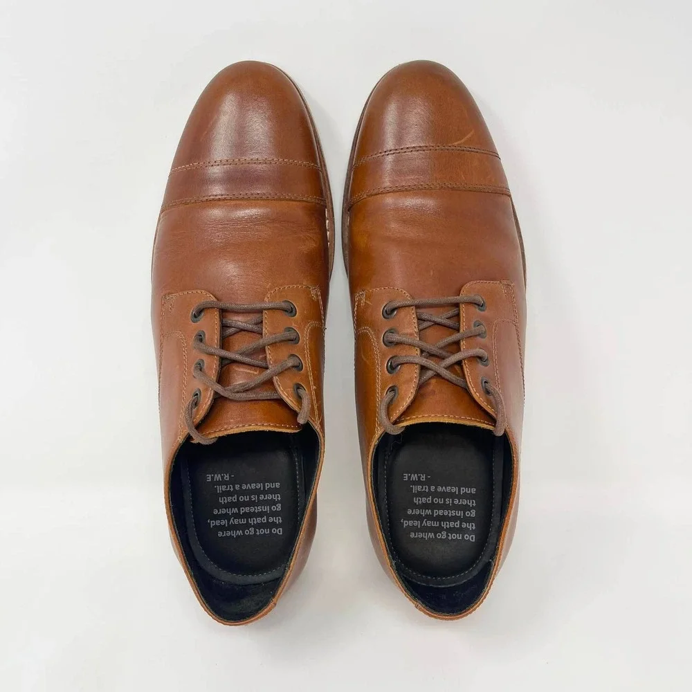 Helm The Bradley Teak Leather Lace Up Shoe Oxford Derby Mens 11M